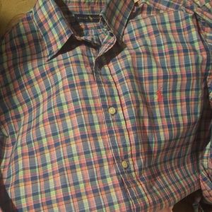 Mens Large RL plaid button down